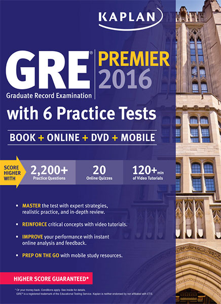 کتاب Kaplan GRE Premier 2016 With 6 Practice Tests