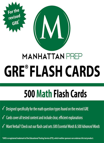 کتاب Manhattan Prep GRE Flash Cards 500 Math