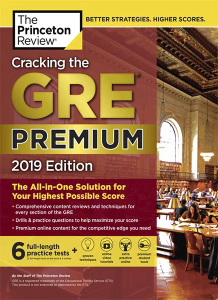 کتاب Cracking the GRE Premium Edition 2019 Edition