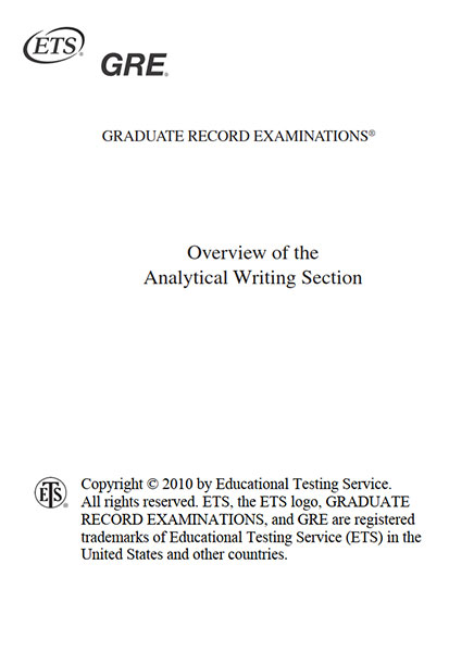 کتاب Overview of the Analytical Writing Section