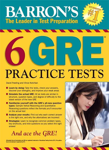 کتاب Barrons 6 GRE Practice Tests