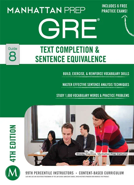 کتاب Text Completion Sentence Equivalence Guide 8